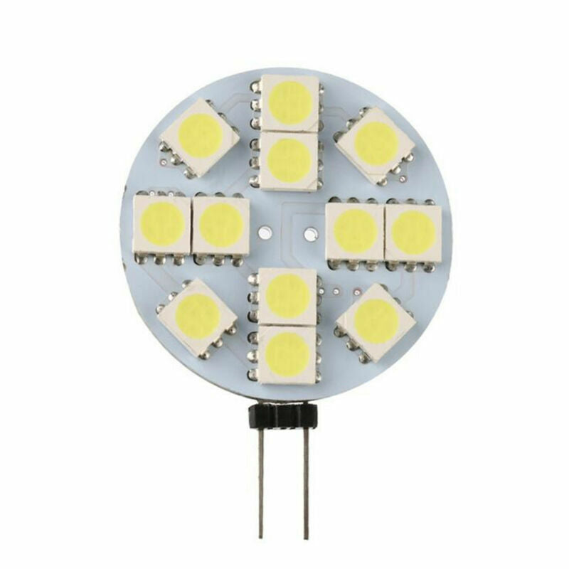 G4 5050 SMD 6/9/12 LED Car Boat Light Round Bulb Side-pins Lamp DC 12V