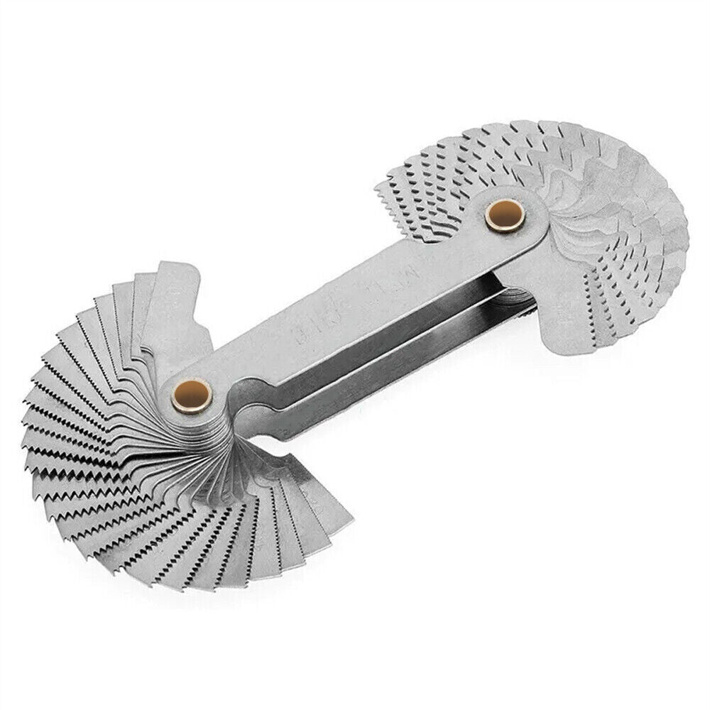 52 Blades Screw Thread Gauge Angle 60° Metric 55° Imperial Tap Pitch Inspection