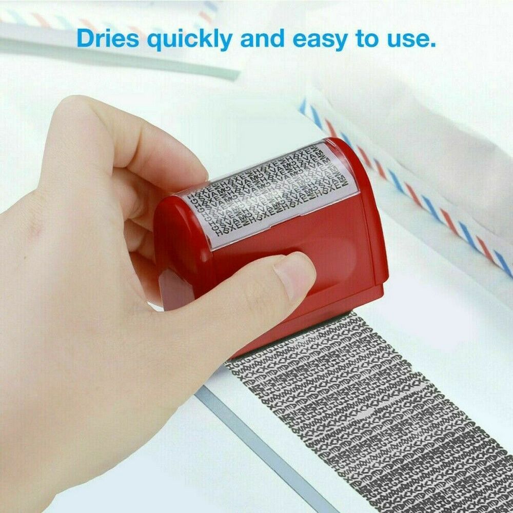 Wide Roller Stamp Identity Theft Stamp Perfect for Privacy Protection Leakage