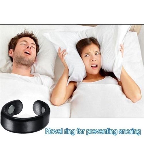 2x Anti Snore Magnetic Ring Reflexology Stop Snoring Apnea Sleeping Aid Device