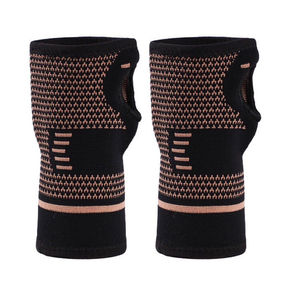 Knitted Wrist Brace Guard for Sports Gym Compression Wrap Protective Hand Glo