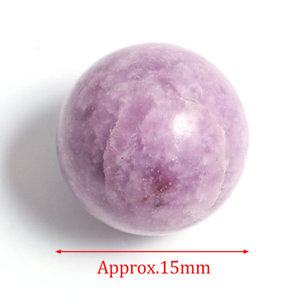 10pcs Natural Mixed Sphere Quartz Crystal Carved Gem Ball Reiki Healing 15mm