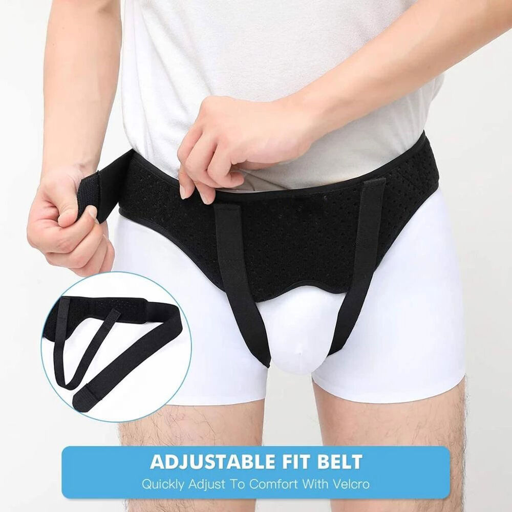 Hernia Belts Groin Hernia Support Adjustable Waist Strap With Removable Pads New