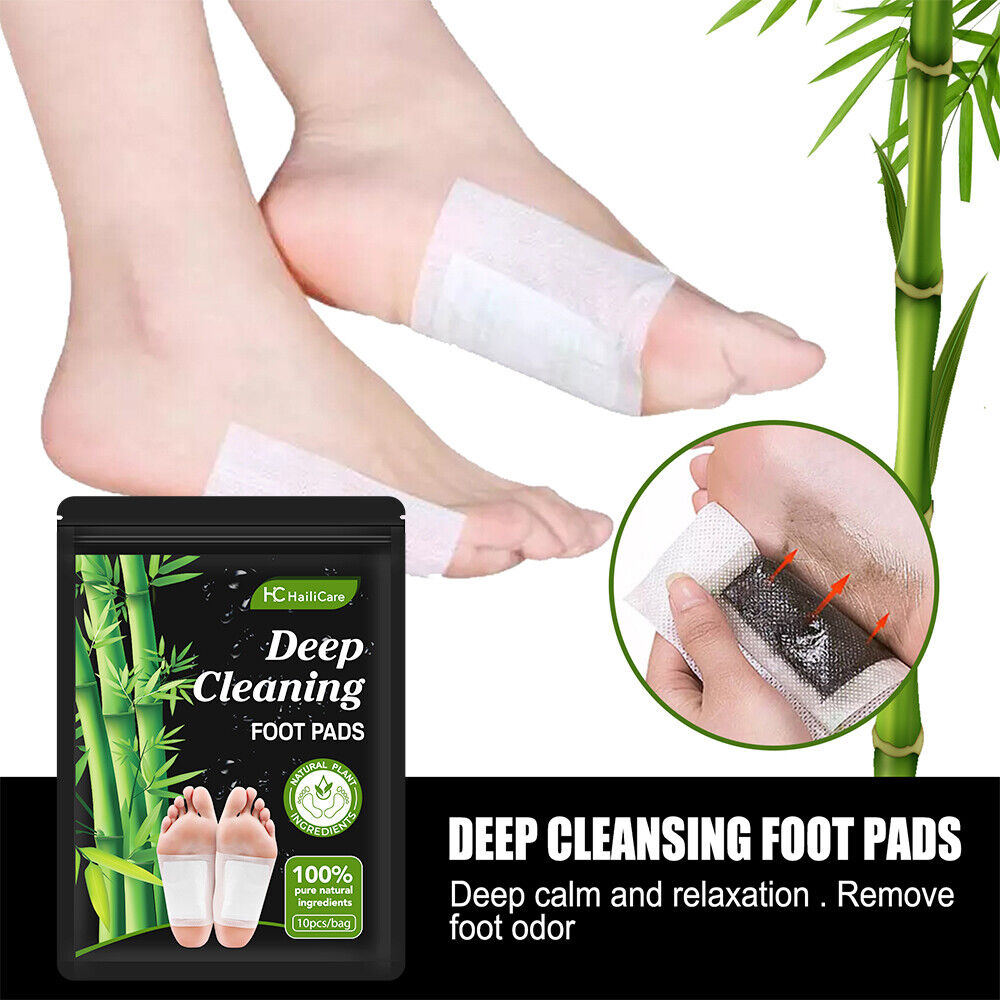 Foot Detox Patches Pads Natural Plant Ginger Extra Toxin Removal Sticky Adhesive