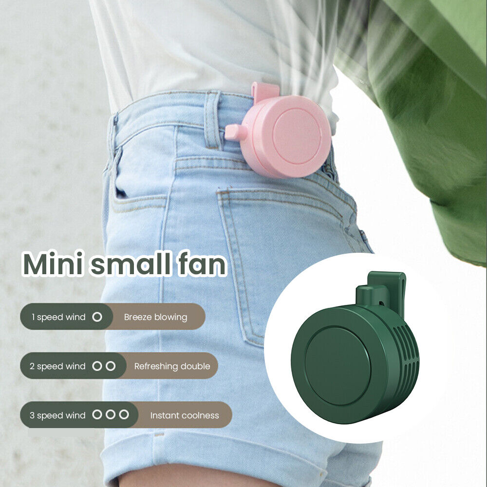 Mini Neck Fan Portable Fan Clip-On Wearable with 3 Speeds Summer Outdoor Cooler