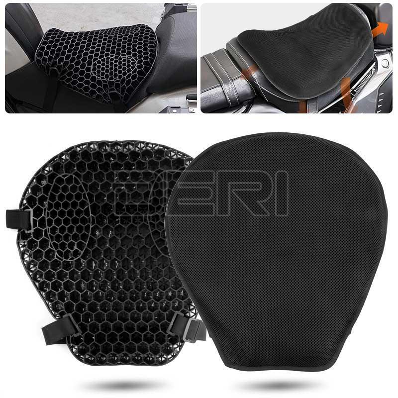 Motorcycle Seat Cushion Pillow Pad Cover Shock Absorb Gel Mat w/sleeve Motorbike