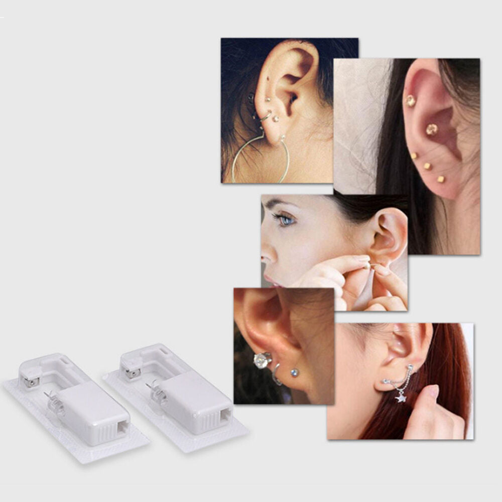 Disposable Body Nose Ears Piercing Gun Earring Machine Ear Stud Tools Men Women