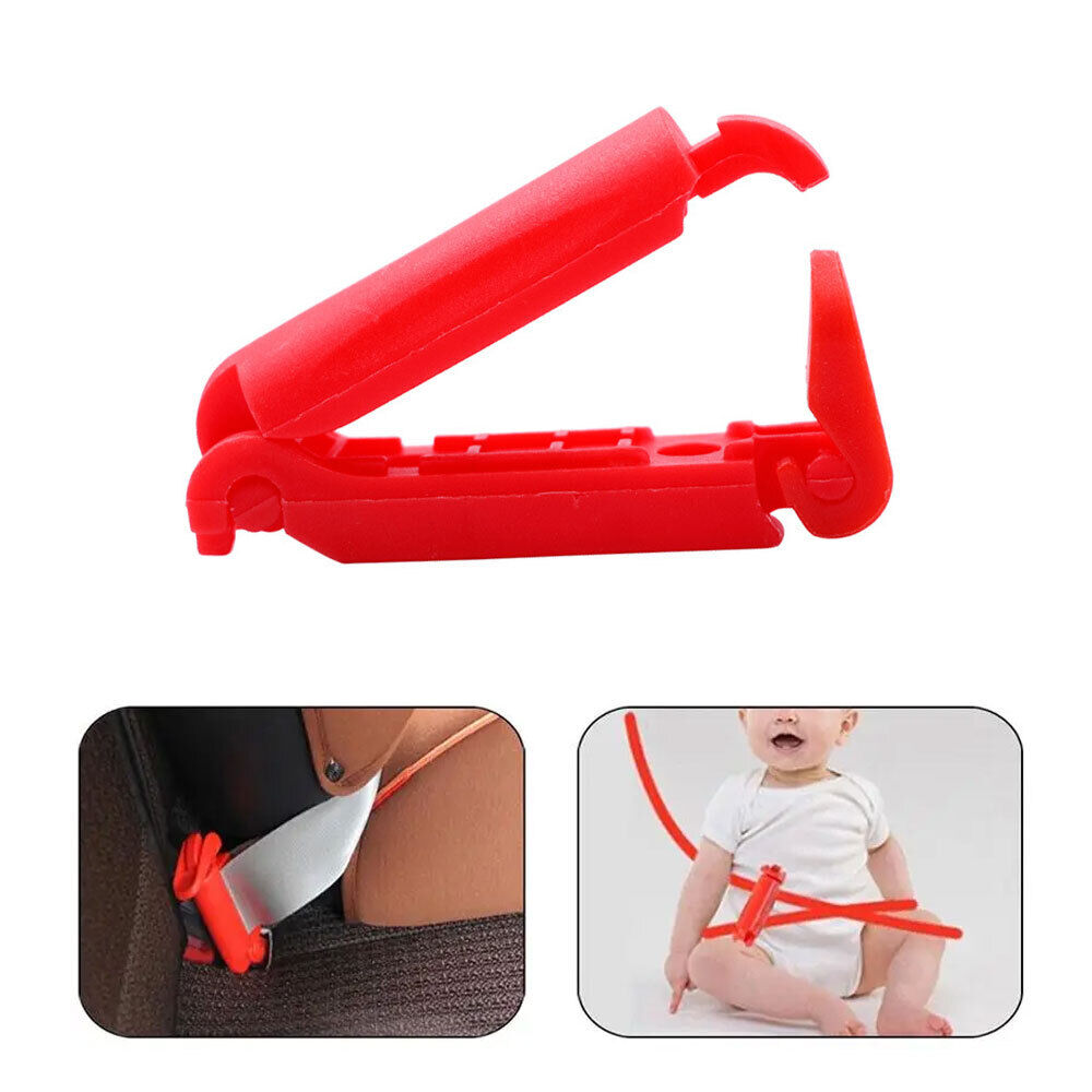 Universal Red Car Seat Belt Buckle Clip Anti-Scratch Protector Cover Accessories