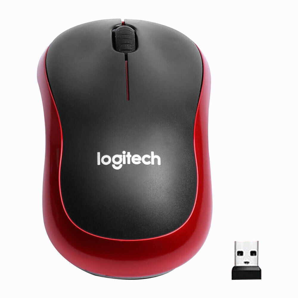 Logitech M185 Wireless Optical Mouse + USB Receiver Fit Compact PC Laptop Mouse