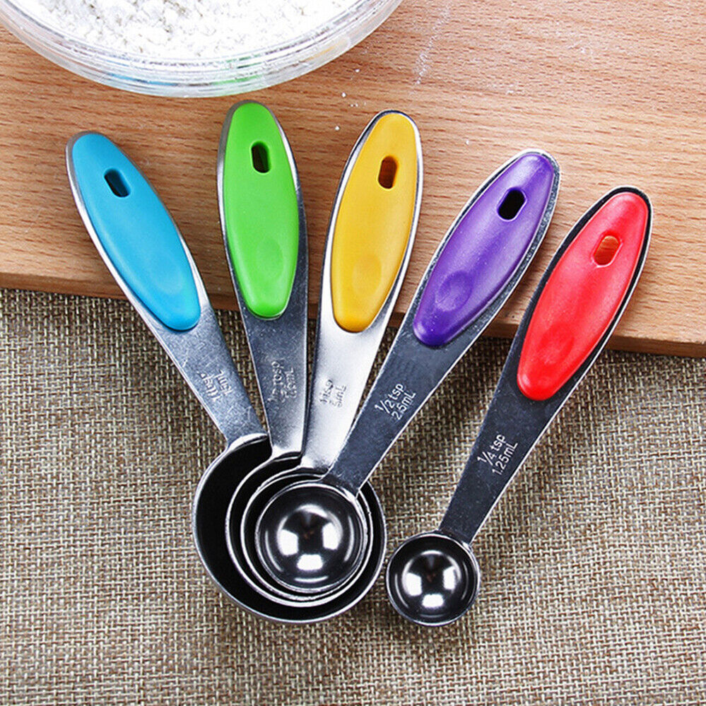 10pcs Set Measuring Cups Kitchen Baking Teaspoon Stainless Steel and Spoons