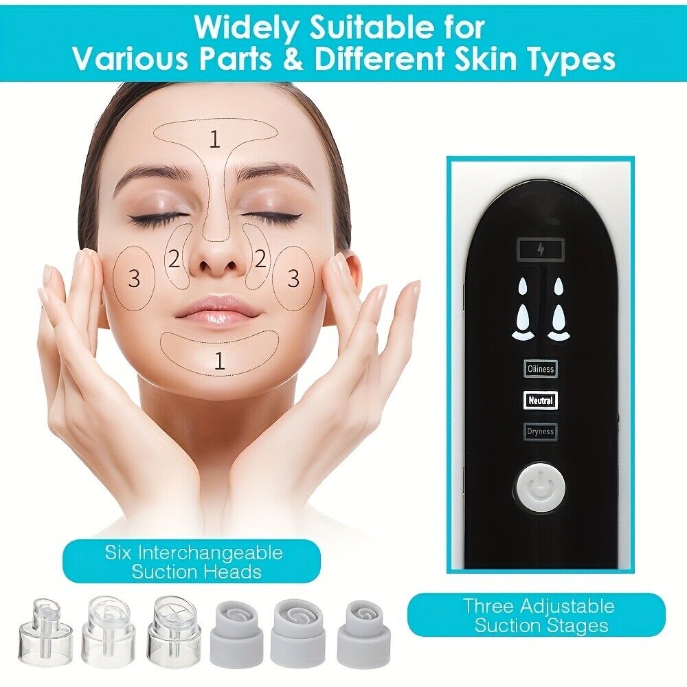 Vacuum Blackhead Remover Facial Skin Pore Acne Pimple Suction Cleaner Machine