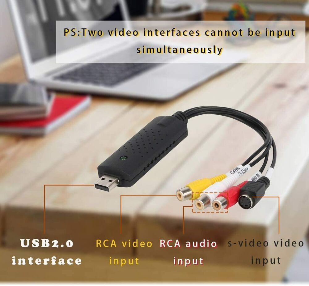 USB 2.0 Audio Video VHS to DVD VCR PC HDD Converter Adapter Digital Capture Card