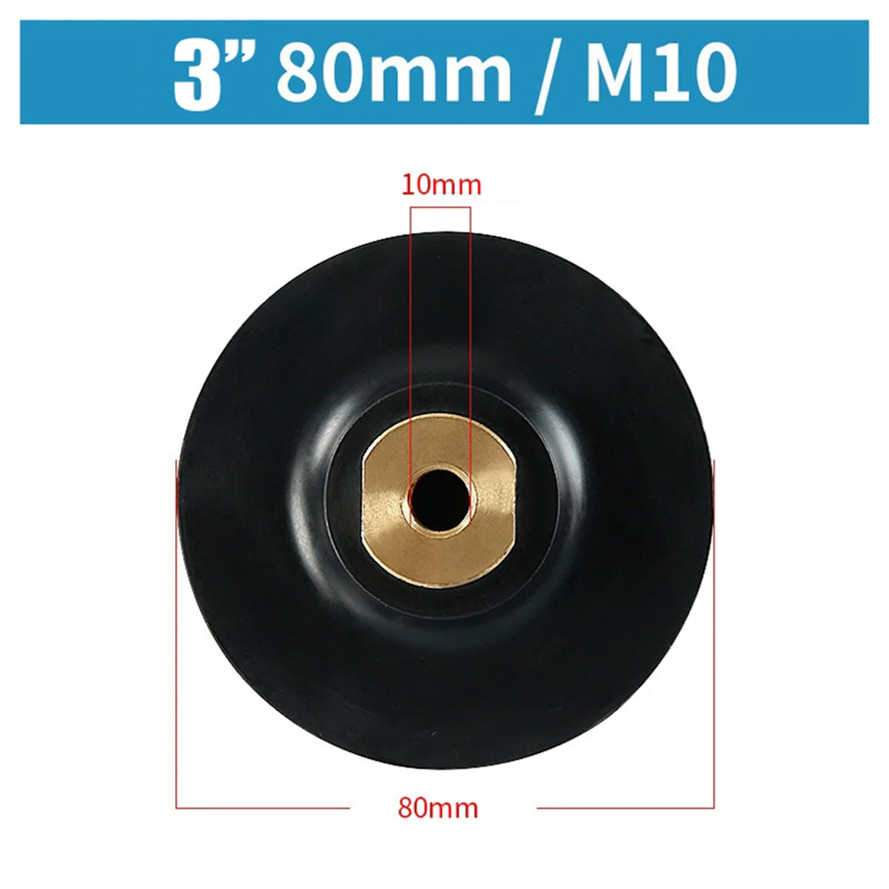 Rubber Backing Pad Polishing Grinding Disc Holder for Angle Grinder M104348