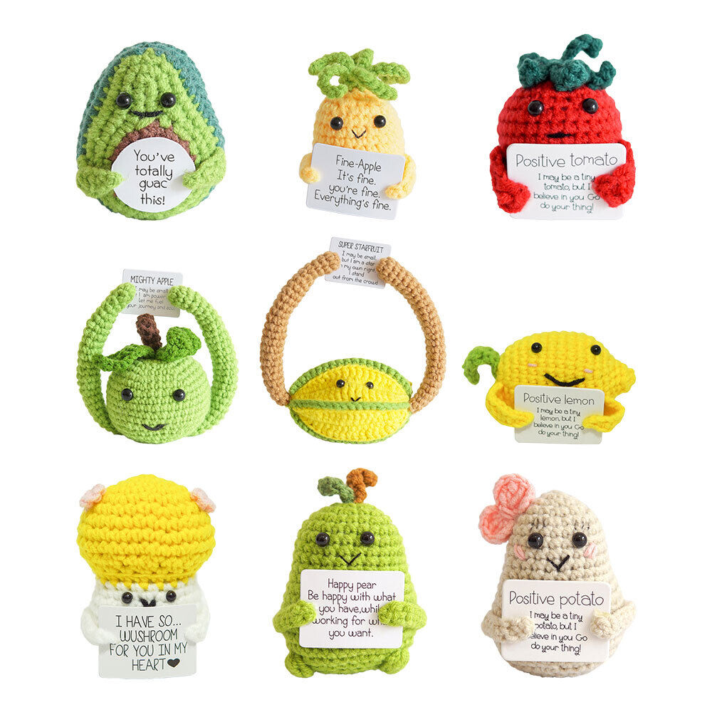 Handmade Green Smiling Stuffed Friendship Emotional Support Pickle Kids Adult #T