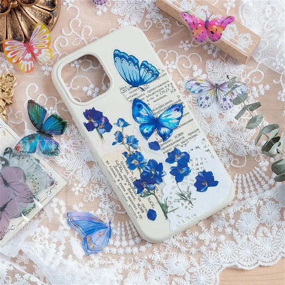 40Pcs 20 Style Butterfly Sticker With Adhesive Planner Album Journal Stationery