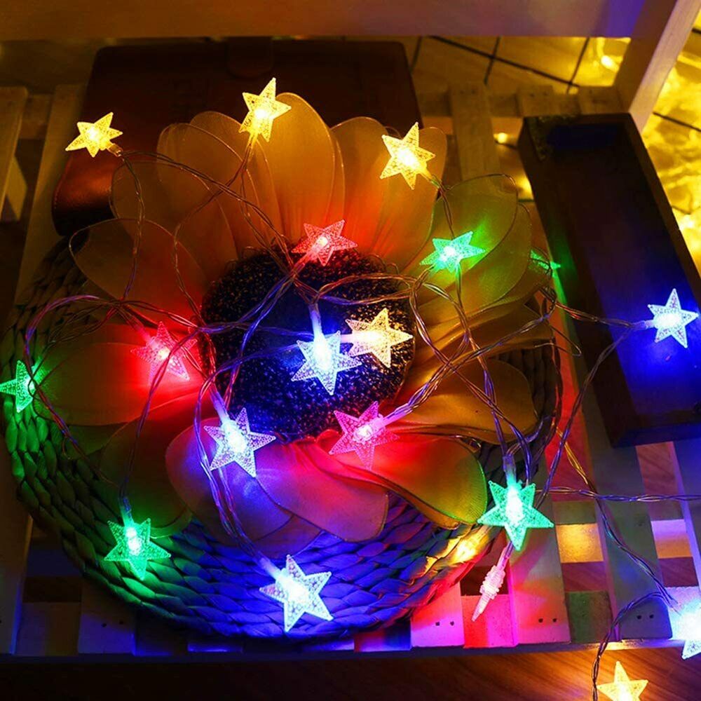 Snowflake Fairy Lights 40 LED Battery String Light for Outdoor Bedroom Christmas