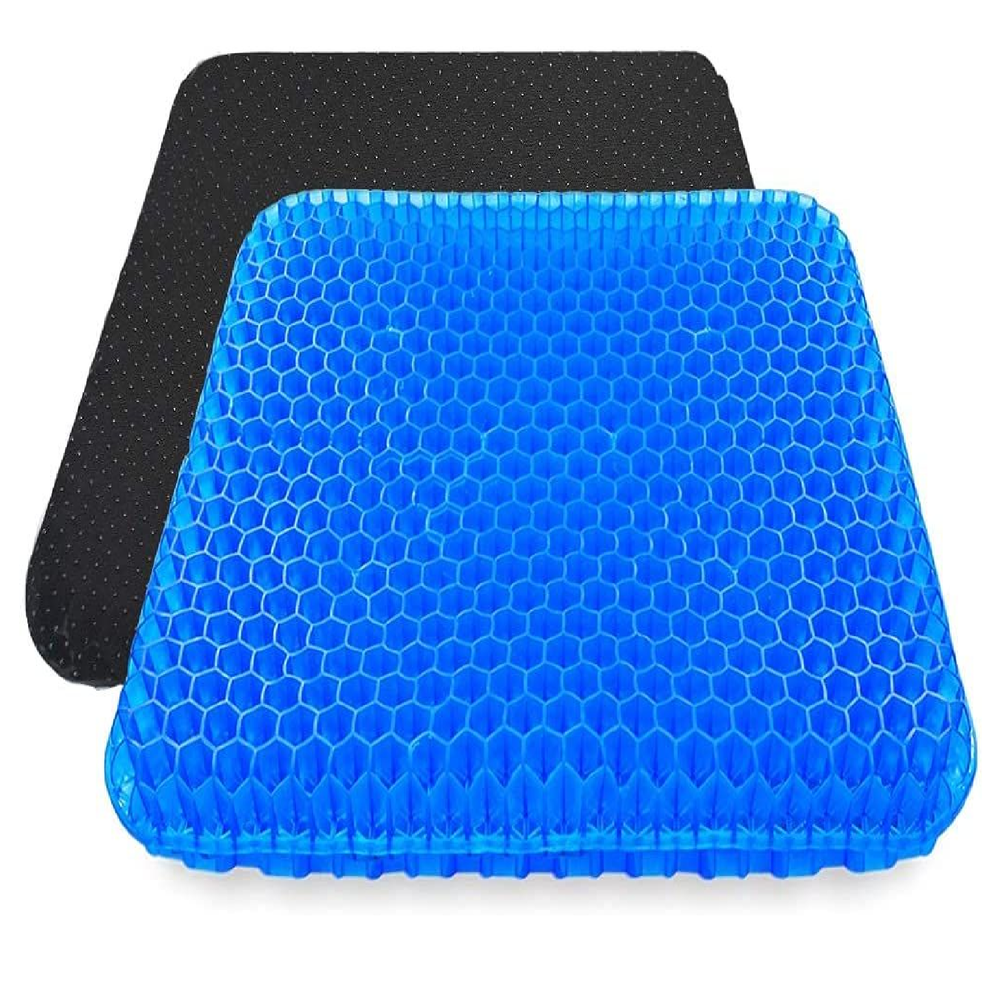 2x Gel Seat Cushion Cooling Seat Cushion Breathable Honeycomb Office Car Seat Mat