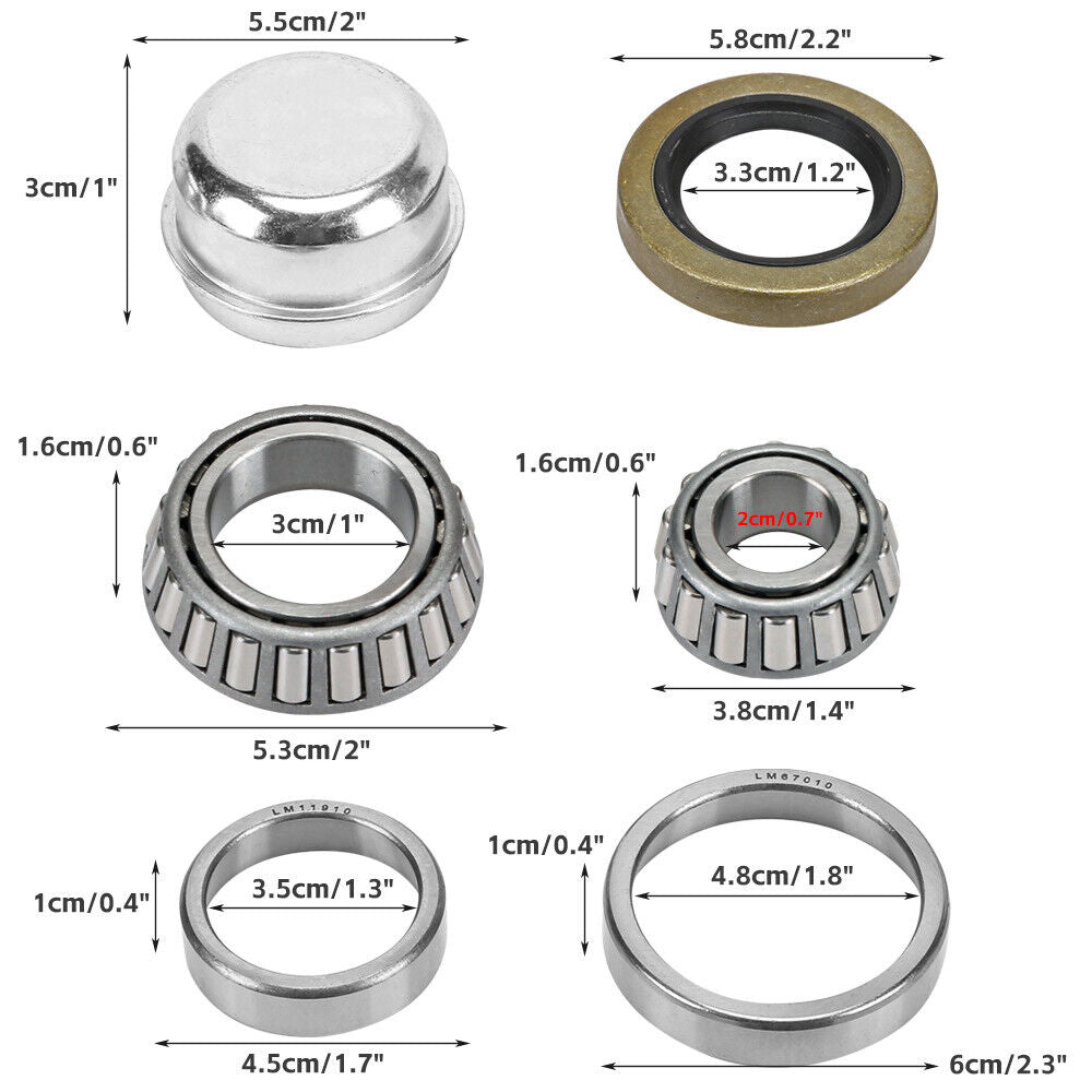 Oil Seal Wheel Bearings Kit Trailer Trailer Part For Holden Marine Boat Bear