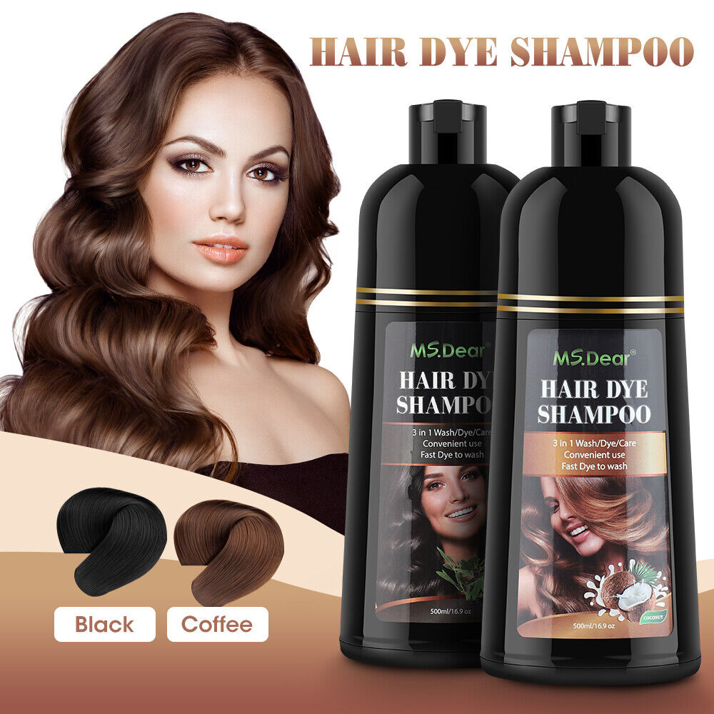 500ml Permanent Instant Hair Dye Color Shampoo MOKERU Argan Oil Hair Coloring