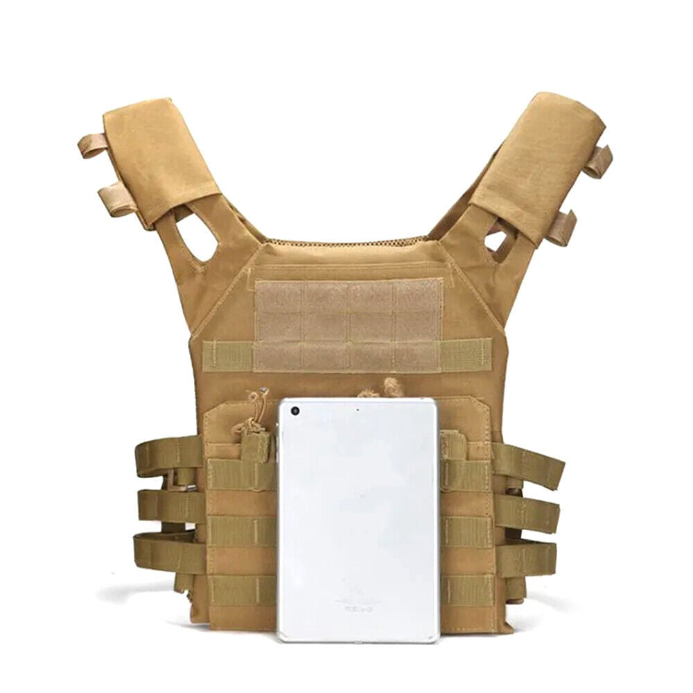 Military Tactical Vest Airsoft Combat Plate Carrier Paintball Hunting Adjustable