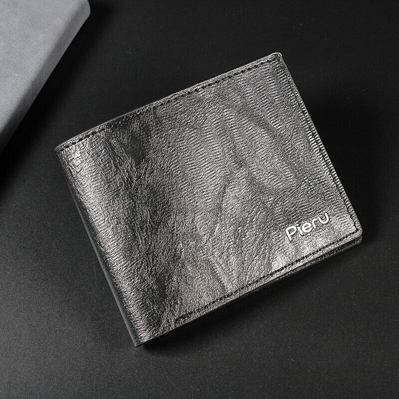 Men's Leather Bifold ID Card Holder Purse Wallet Billfold Handbag Slim Clutch