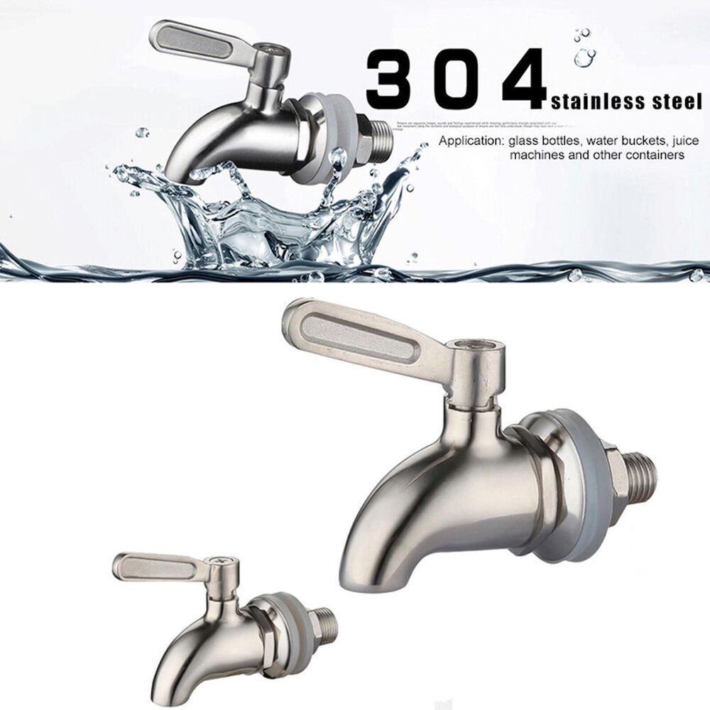 2x Stainless steel Spigot Tap Faucet 16mm Wine Barrel Drink Beverage Dispenser HOT