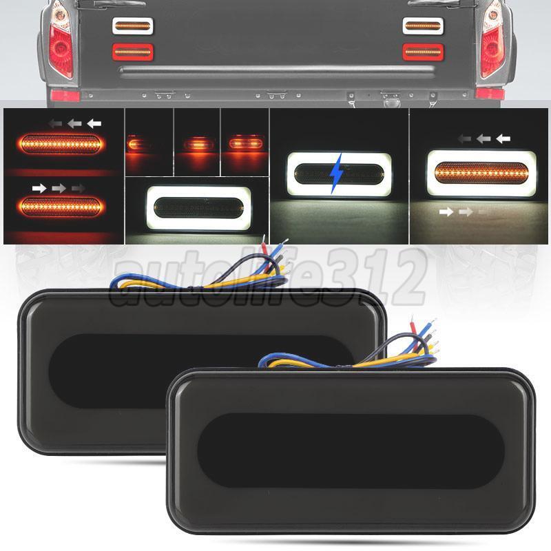 2X 68 LED Tail Lights Trailer Ute Caravan Truck Stop Sequential Indicators Lamps