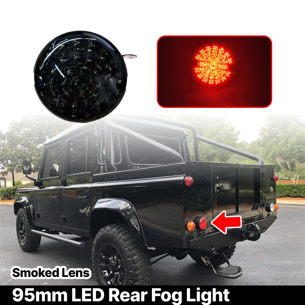 Smoked For Land Rover Defender 90 110 130 Fog Stop Reverse Indicator Light Lamp