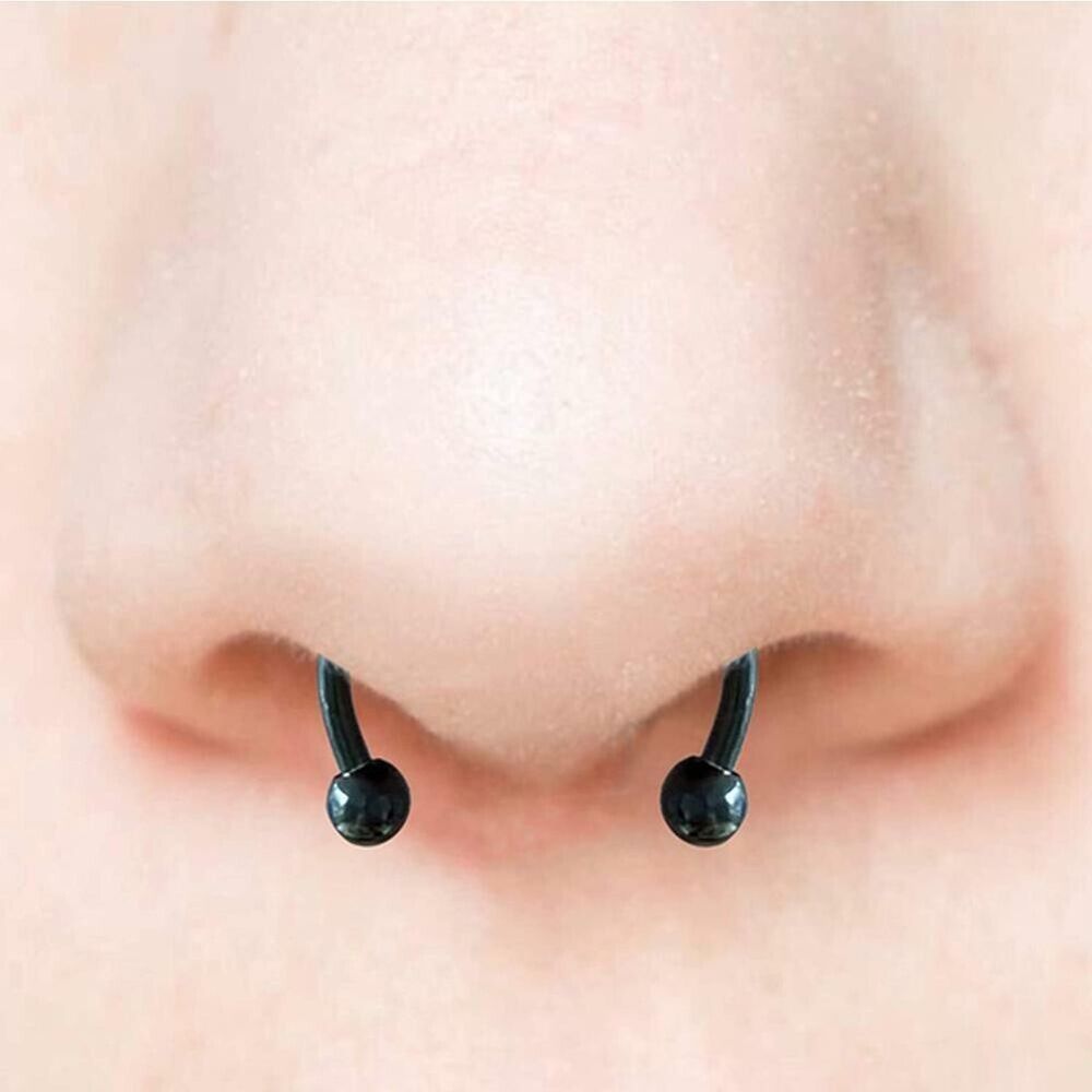 Non-Piercing Magnetic Fake Septum Nose Ring Segment Helix Tragus Faux Clicker