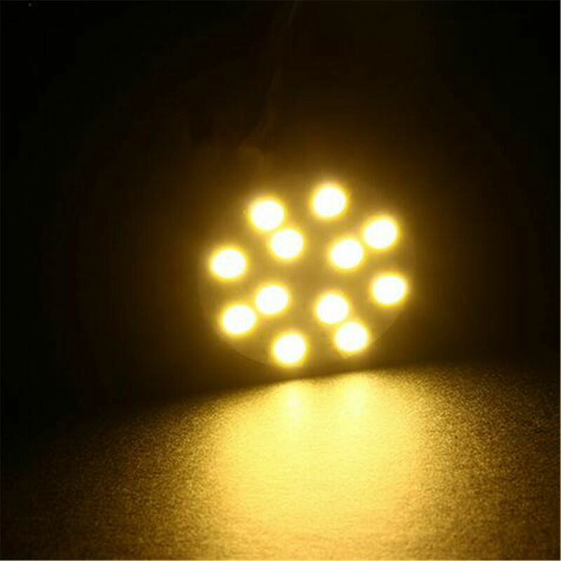 G4 5050 SMD 6/9/12 LED Car Boat Light Round Bulb Side-pins Lamp DC 12V