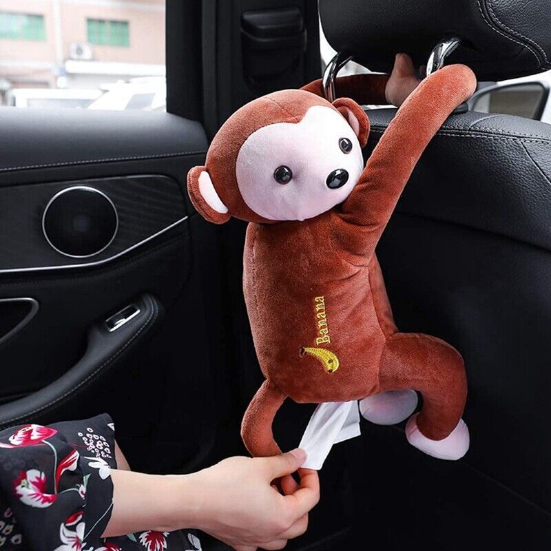 Monkey Tissue Box Cartoon Tissue Cover Holder Napkin Box Storage for Car5431