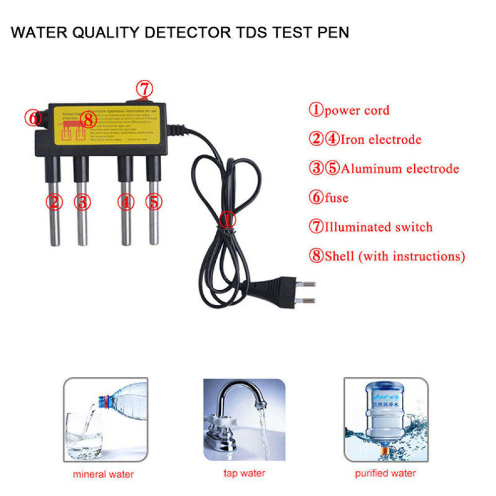 Quick Water Electrolyzer Water Electrolysis Instrument Quality Tester Detector