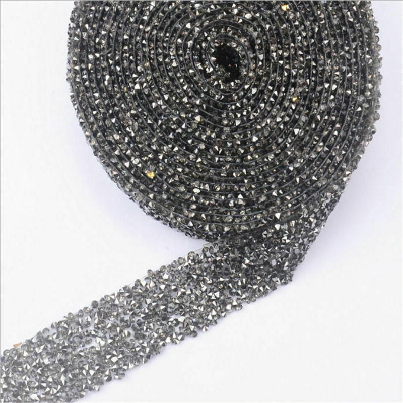 Iron On Applique Wedding Bridal Dress Rhinestone Beaded Trim Embellishment Decor