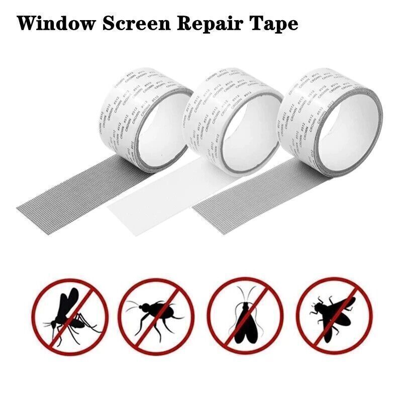 Window Door Repair Tape Fly Screen Insect Repellent Repair Tape SelfAdhesive 2M