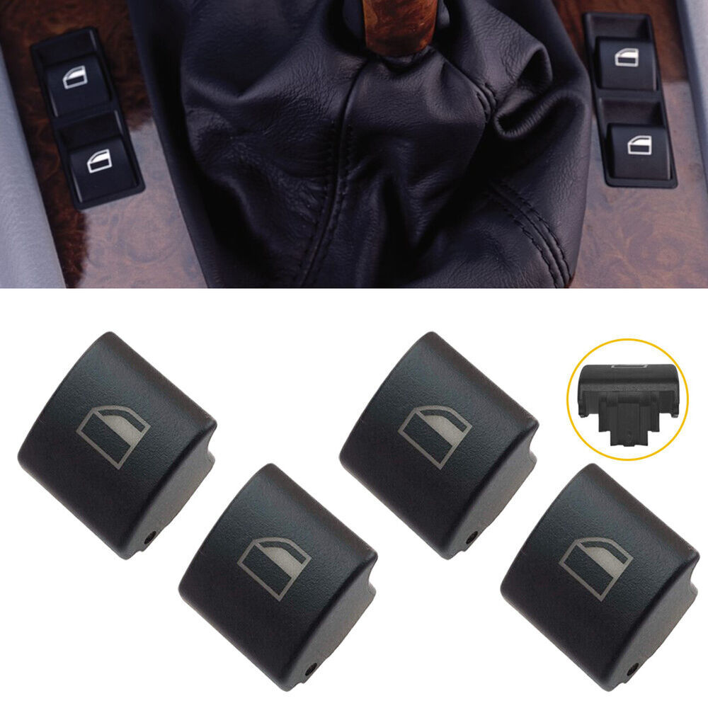 4PCS For BMW E46 Window Switch Button Cap 323i 325i 330i M3 328i 323ci 325ci