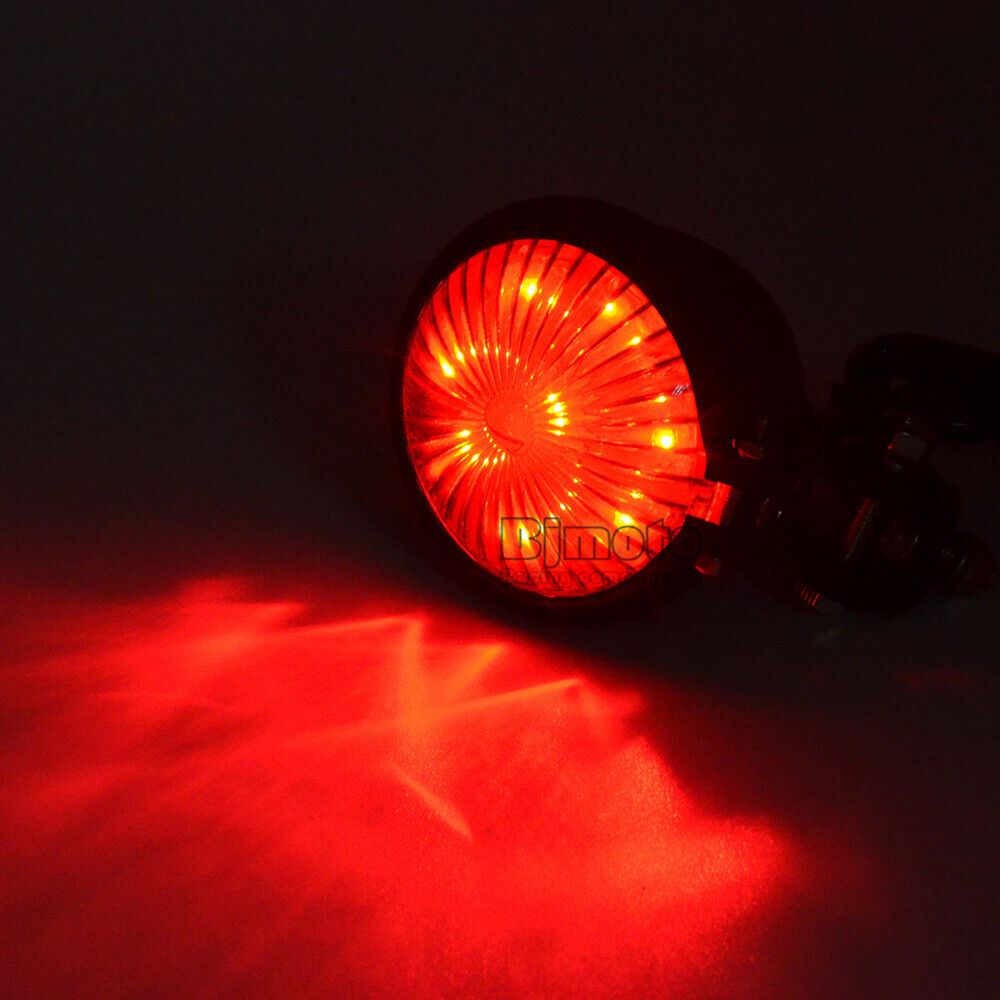 Retro Motorcycle Red LED Rear Tail Light Brake Stop Lamp For Harley Cafe Racer