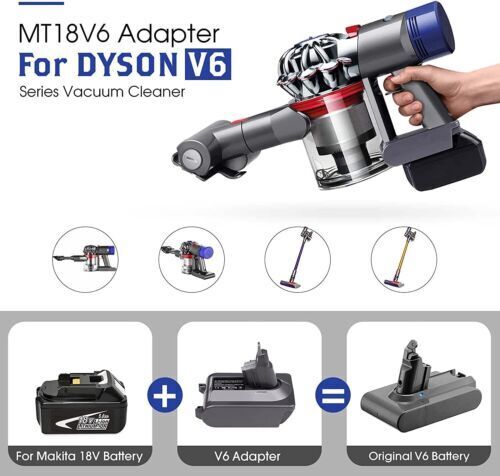 For Makita Milwaukee Bosch Ryobi Ozito Dewalt to Dyson V6 V7 V8 Battery Adapter