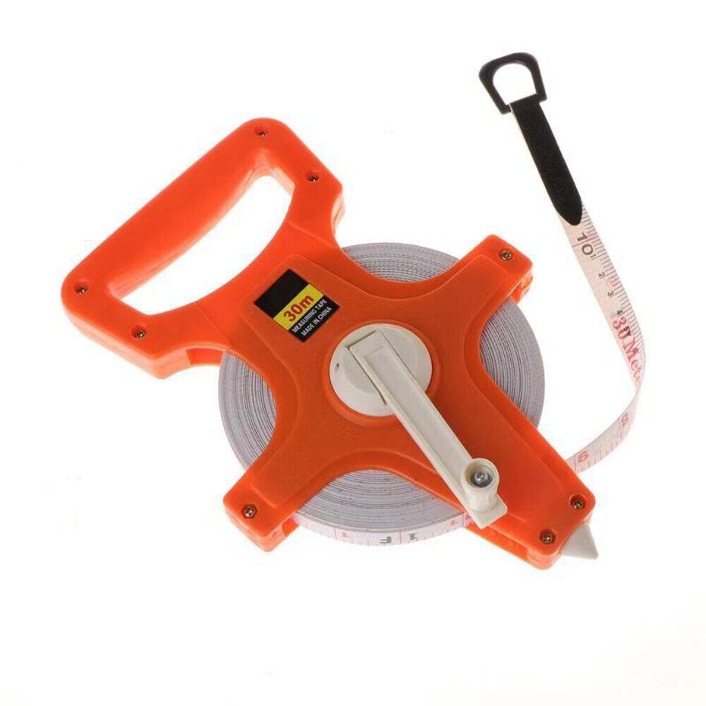 Tape measure 30M 50M 100M Fiberglass Open Reel Measuring Metric Imperial new