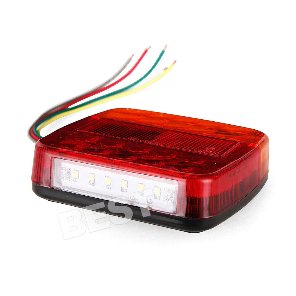 2X Trailer tail lights 26 LED Stop Tail Lights Kit Submersible Boat Truck Lamp