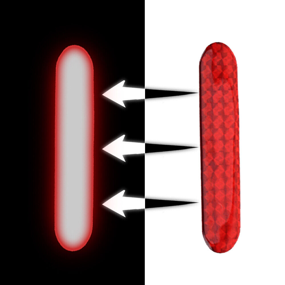 2x Red Reflective Safety Warning Strip Tape Car Door Bumper Stickers Accessories