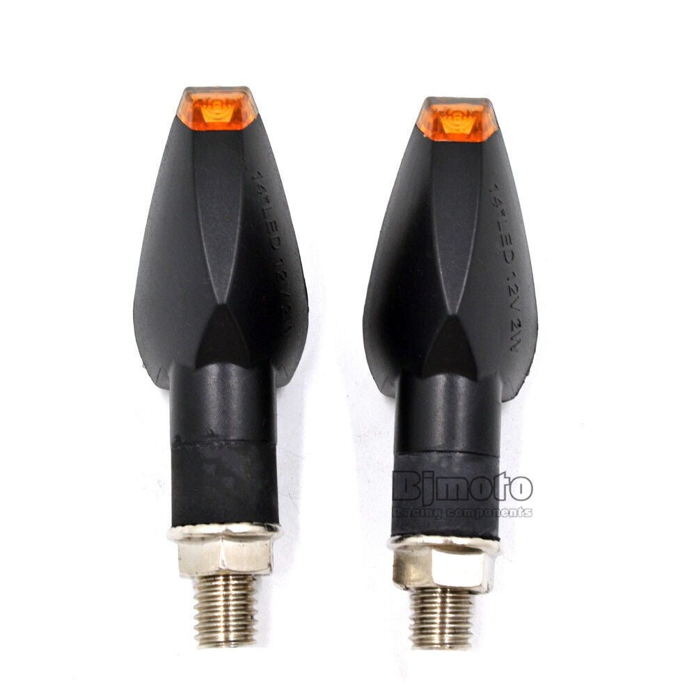 2X Motorcycle Indicators LED Turn Signal Flowing Water Light Universal Amber