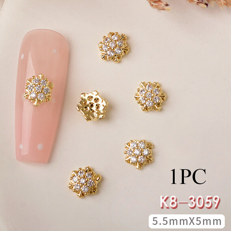 3D Luxury Nails Charms Christmas Glitter Jewelry Gift Art Rhinestones Decor