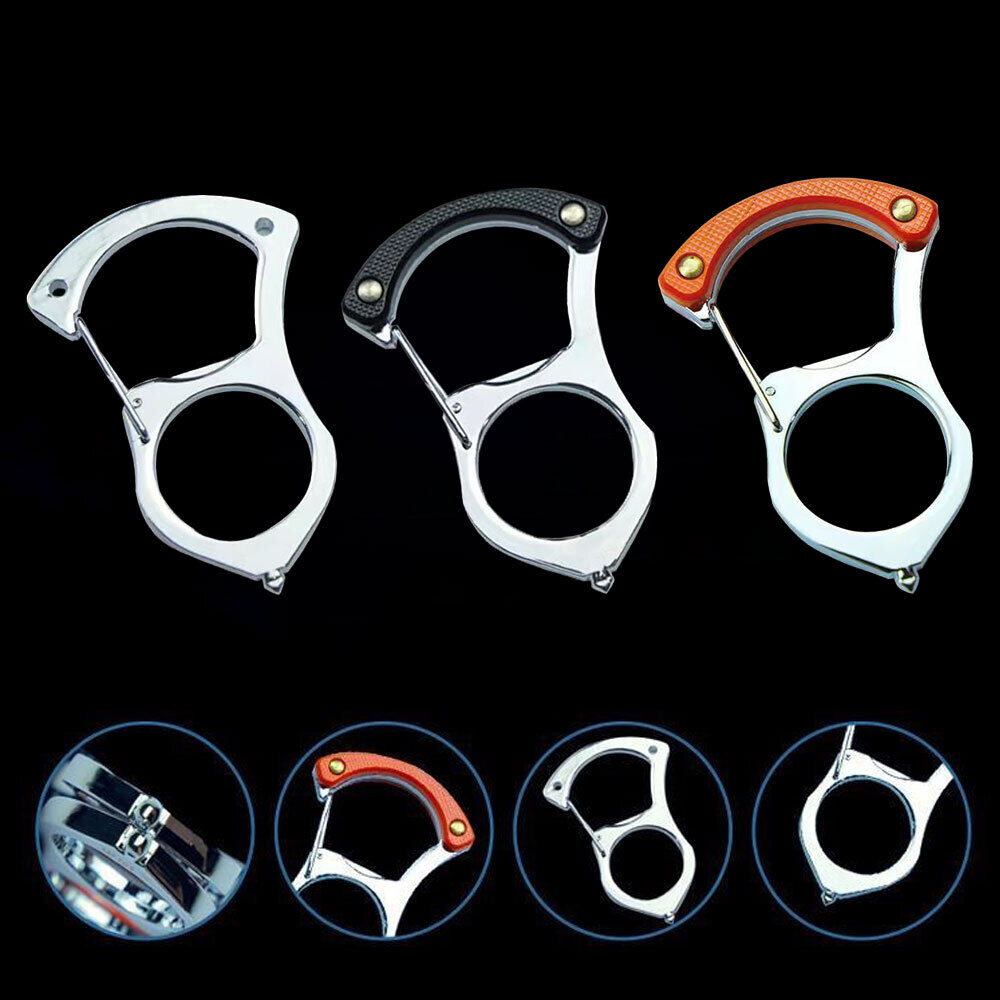 NEW Multifunction Stainless Steel Car Key Buckle Self protection Hook #T