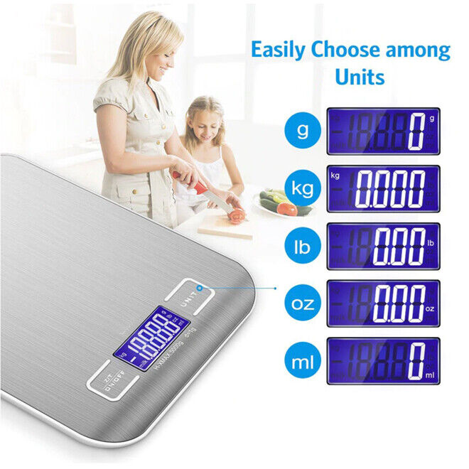 Kitchen Scale Weight 5kg 1g Cooking Food Electronic Digital LCD Stainless Scale