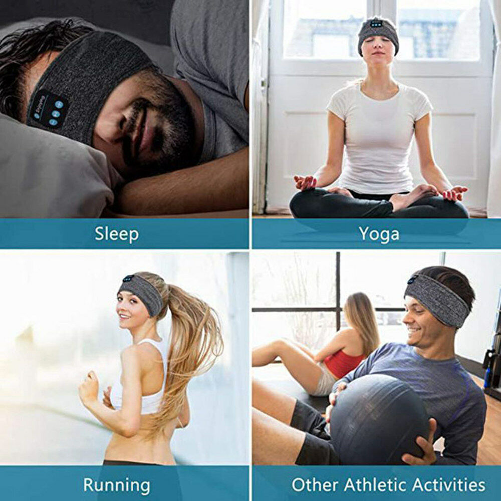 Wireless Cozy Band Sleeping Headphones Waterproof Sport Bluetooth 5.0 Headband