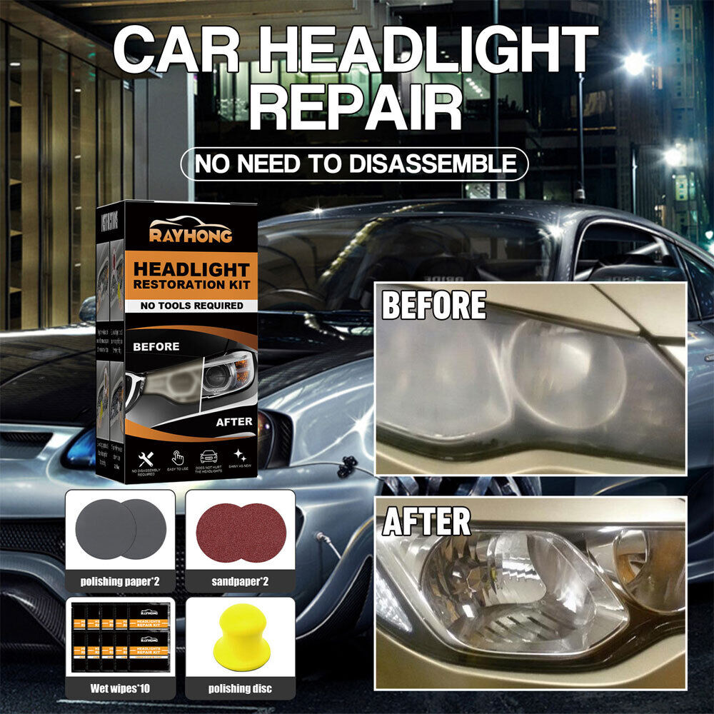 Restowipes Car Headlight Restoration, Polish Headlights Lens Restore Cleaner #T