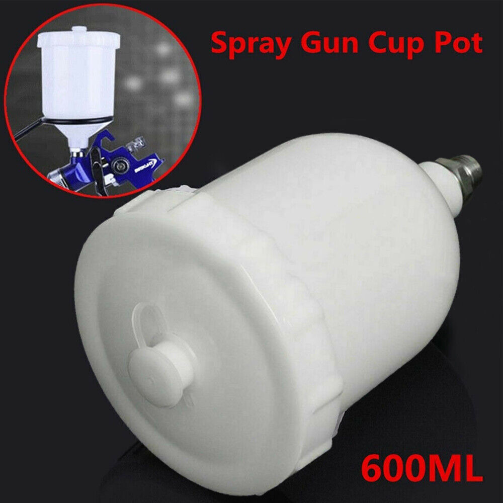 600ML Spray Gun Pot Paint Cup Replace For Devilbiss / TEKNA Pro Pri Spare Part