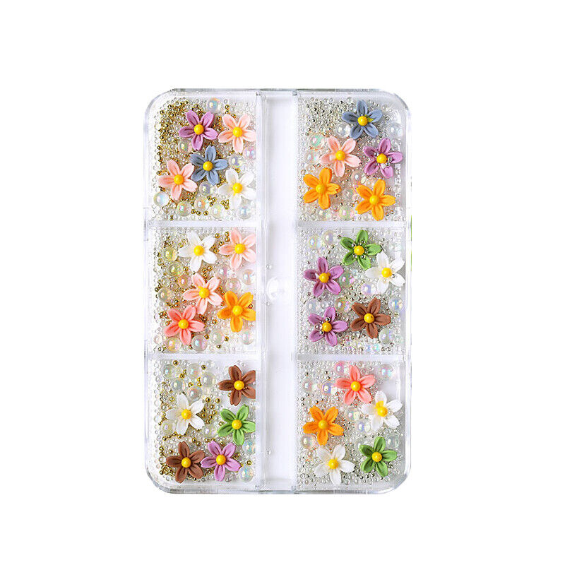 3D Nail Gems Nail Jewelry Nail Camellia Flower Mix Beads Nail Art Accessories