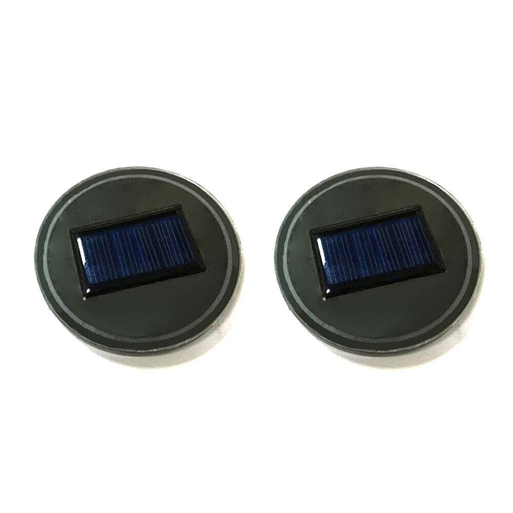 2x LED Solar Cup Pad Car Accessories Light Cover Interior Decoration Lights Red