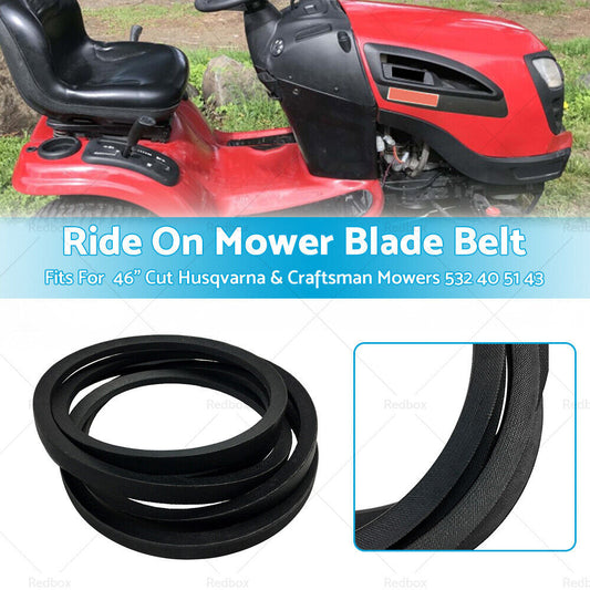 Ride On Mower Blade Belt For 46" Cut Husqvarna & Craftsman Mowers 532 40 51 43